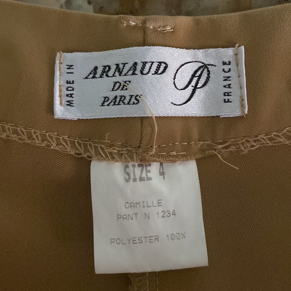 Arnaud de Paris made in France tan wide leg pants - Picture 3 of 5